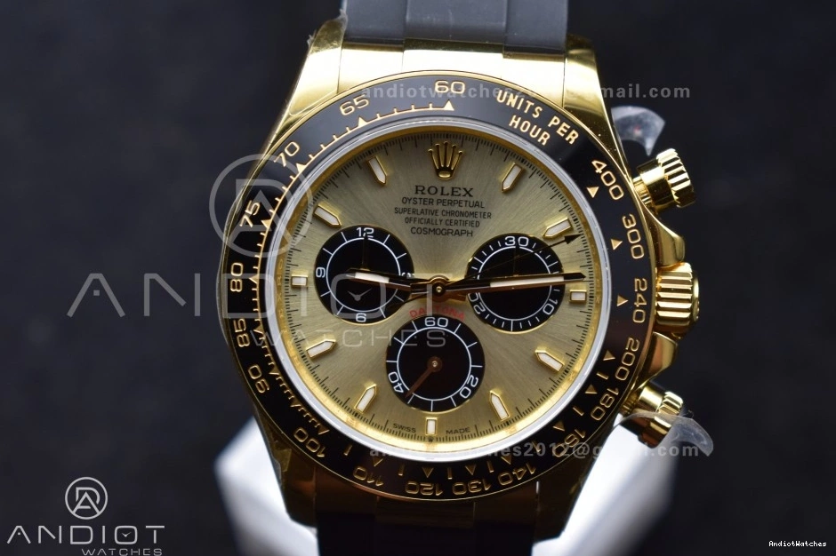 1:1 126518 808 Oysterflex Flexible QF on Black V6 Daytona Dial SH4131 Edition Best (Weighted) Strap YG 0223